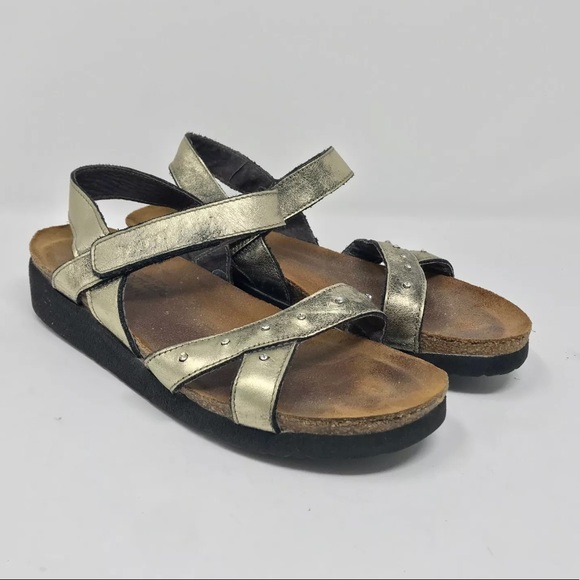 naot gold sandals